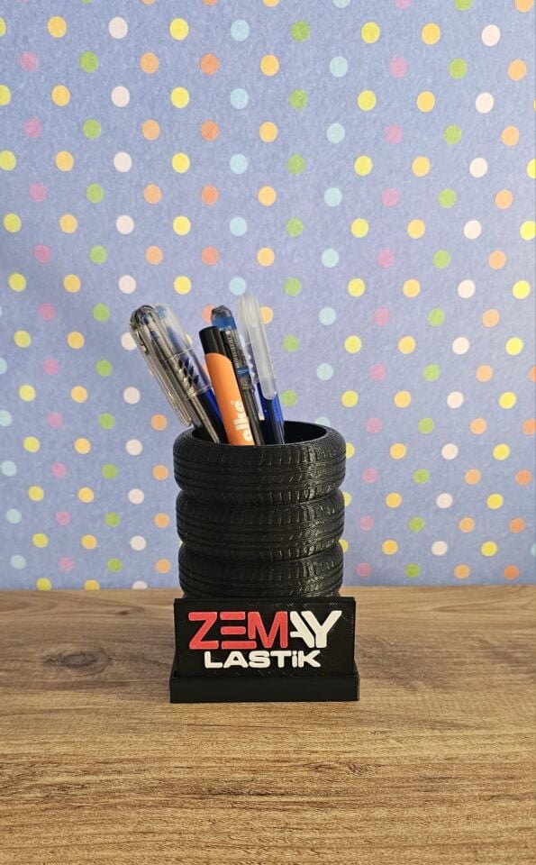 SIHIRBOX 3D DEKORATİF KALEMLİK (TEKERLEK)