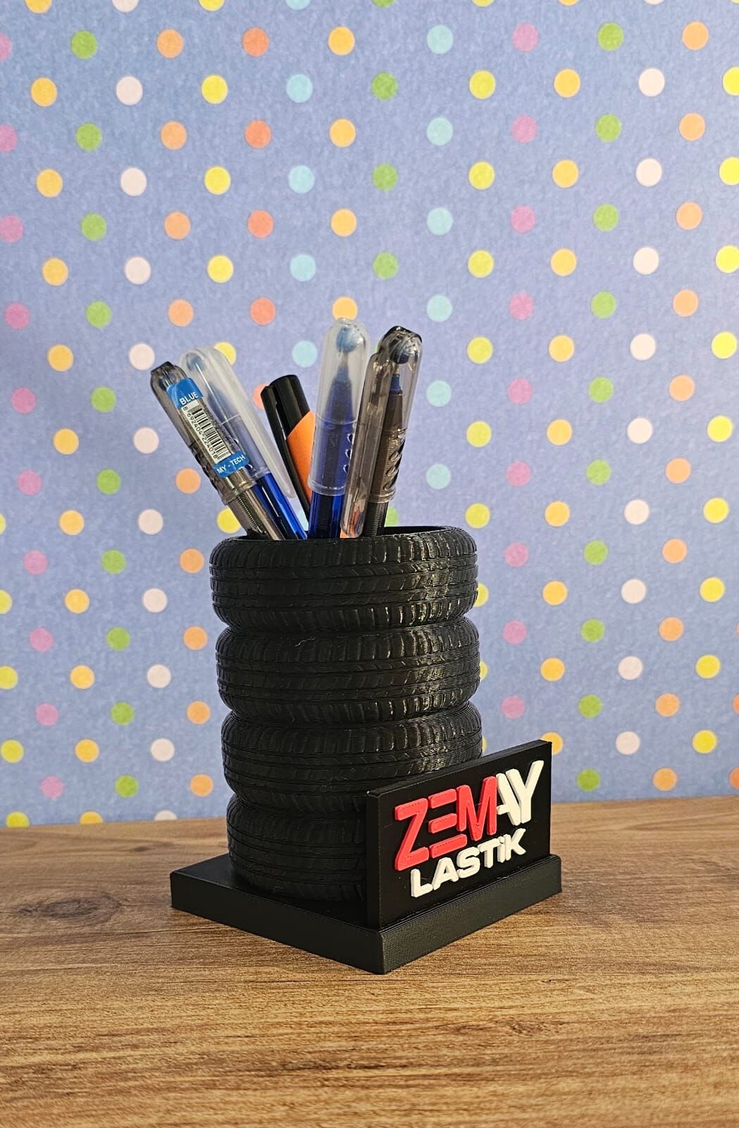 SIHIRBOX 3D DEKORATİF KALEMLİK (TEKERLEK)