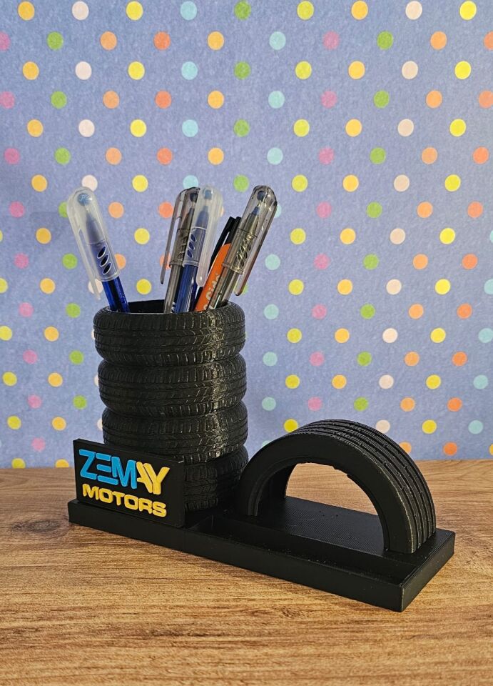 SIHIRBOX 3D KALEMLİK+KARTVİZİTLİK (TEKERLEK)