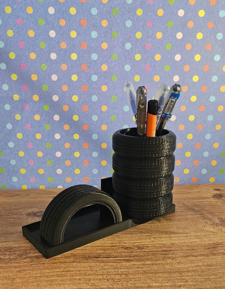 SIHIRBOX 3D KALEMLİK+KARTVİZİTLİK (TEKERLEK)