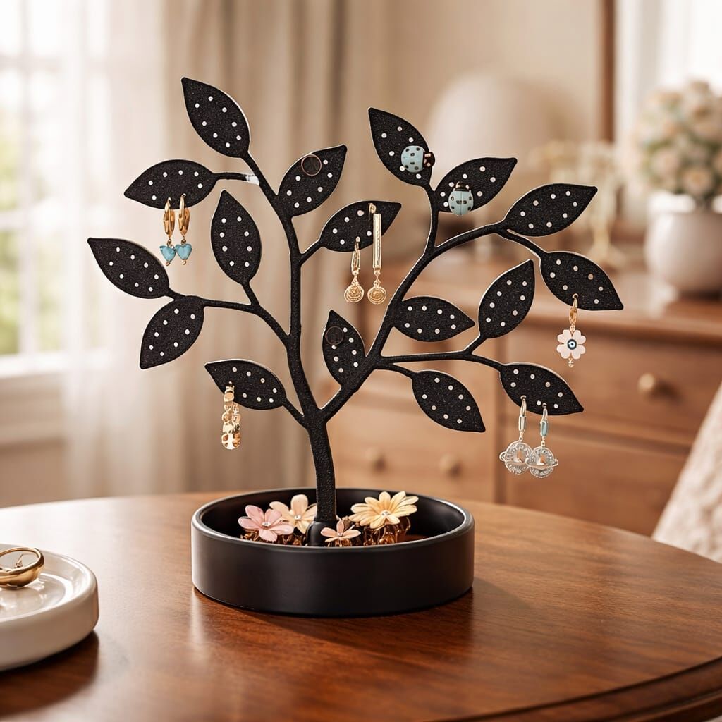 Sihirbox 3D Yaprak Motifli Takı Organizer