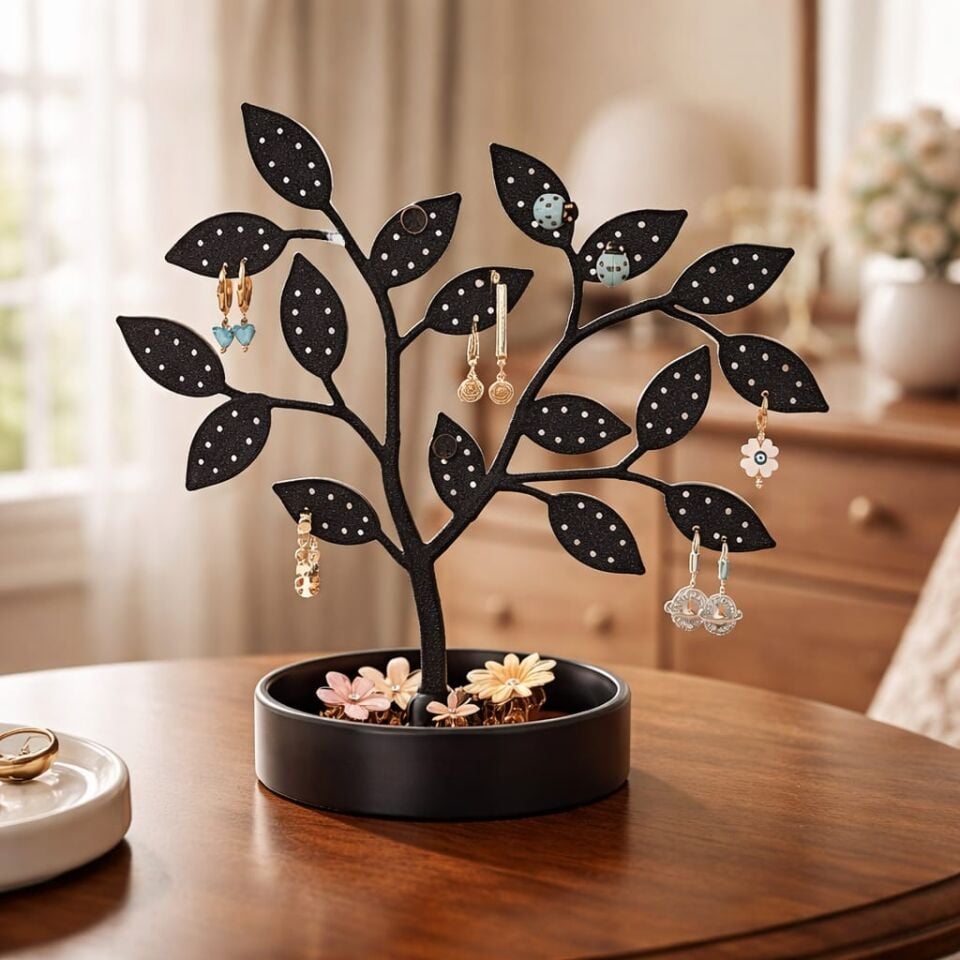 Sihirbox 3D Yaprak Motifli Takı Organizer