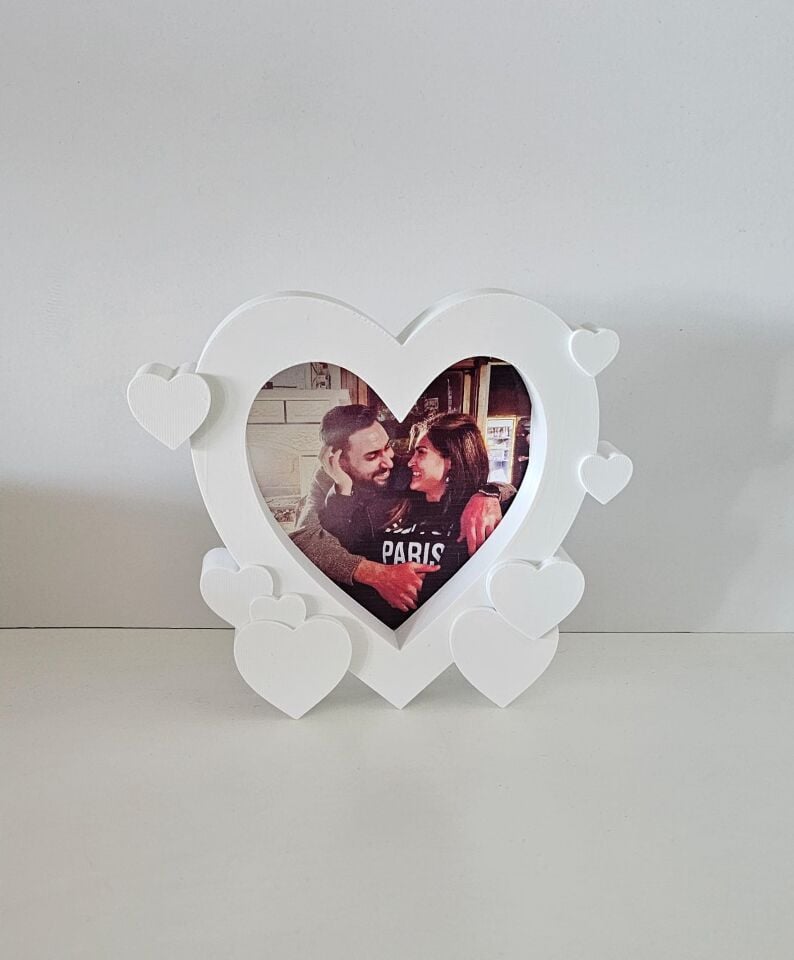 Sihirbox 3D Kalp Desenli Dekoratif Resim Çerçevesi