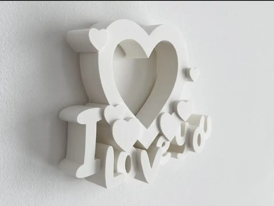 Sihirbox 3D Kalp Desenli Dekoratif Resim Çerçevesi