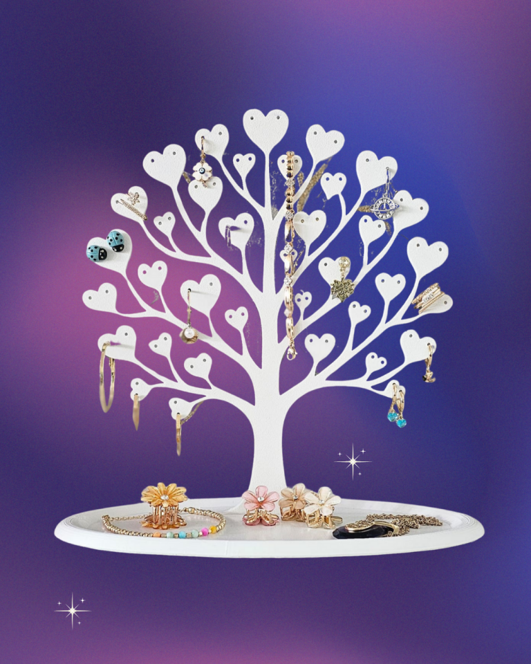 Sihirbox 3D Kalp Yapraklı Takı Standı