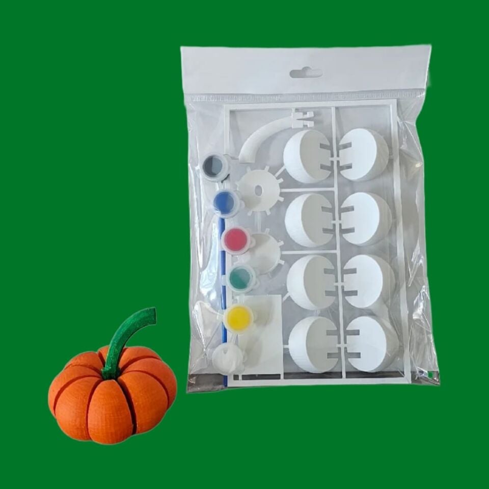 3D Puzzle ve Boyama Seti (Kabak)